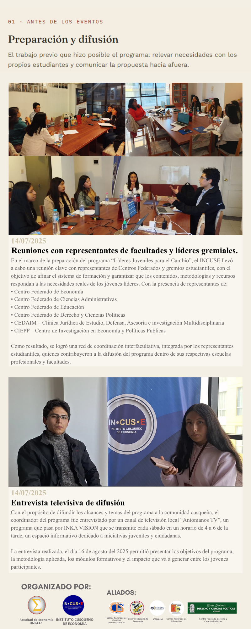 Preparación y difusión: el trabajo previo que hizo posible el programa